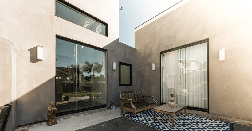 Carone Residence with Cover Glass frameless doors shut