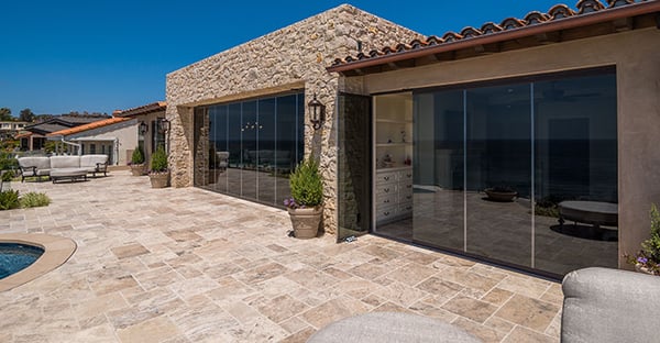 frameless sliding glass wall