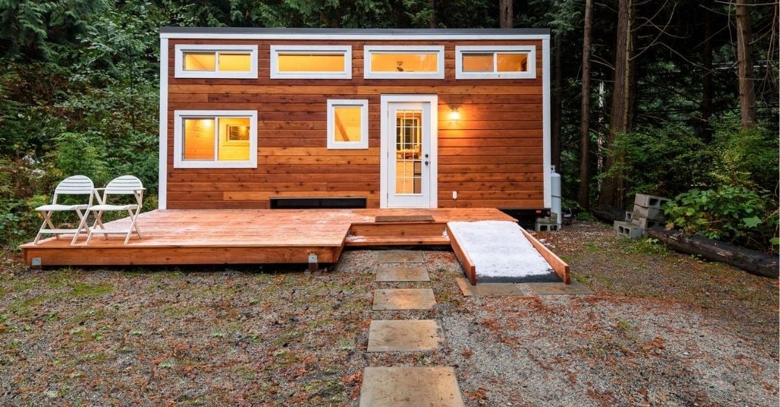 Tiny house in the woods