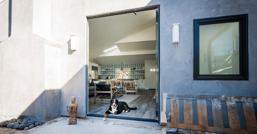 Bring the outdoors in with frameless glass doors