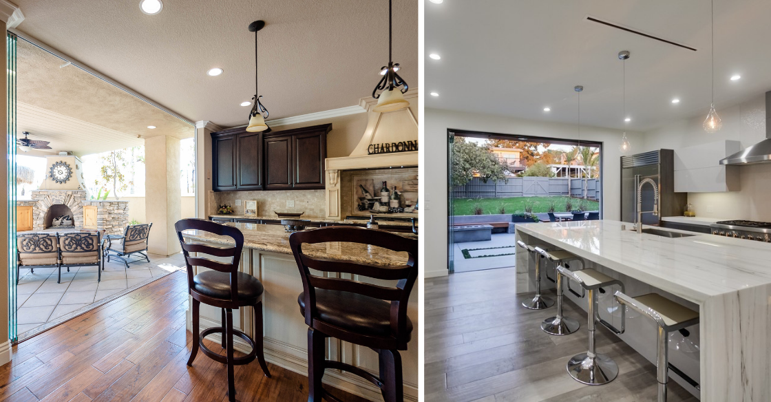 Cover Glass frameless doors in kitchens