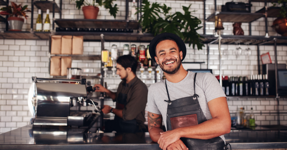 Industrial style coffee shop