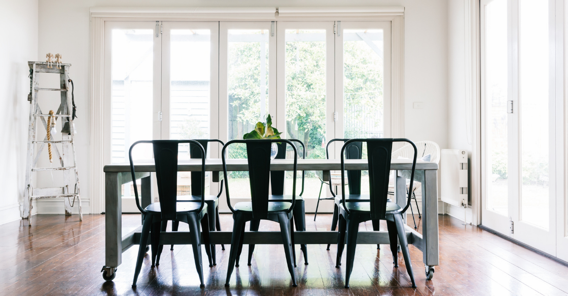 Bottom hung sliding glass doors